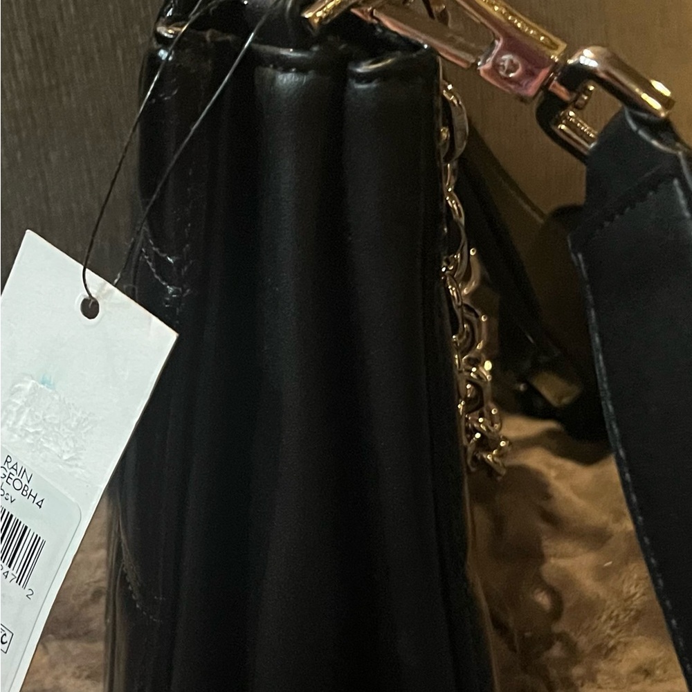 Calvin Klein Quilted Black Crossbody Bag with Silver Chain Detail New with Tags - Picture 5 of 11